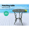 Gardeon Outdoor Furniture Chairs Table 3pc Aluminium Bistro Green Deals499