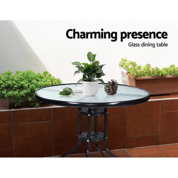 Gardeon Outdoor Furniture Dining Chairs Wicker Garden Patio Cushion Black 3PCS Sofa Set Tea Coffee Cafe Bar Set Deals499
