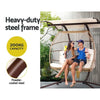 Gardeon Outdoor Furniture Lounge Hanging Swing Chair Egg Hammock Stand Rattan Wicker Latte Deals499