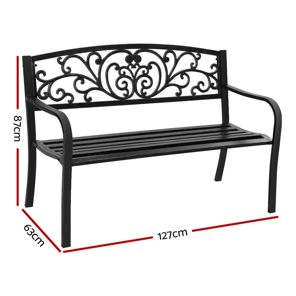 Gardeon Outdoor Garden Bench - Black Deals499
