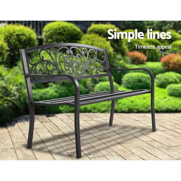 Gardeon Outdoor Garden Bench - Black Deals499