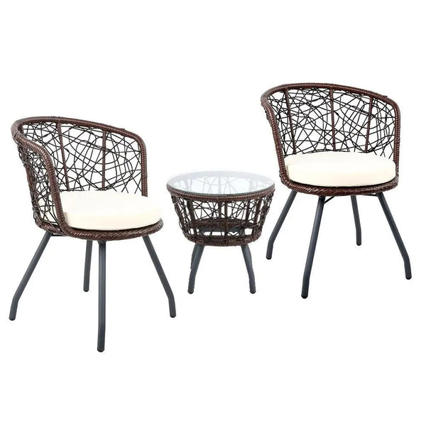 Gardeon Outdoor Patio Chair and Table - Brown Deals499