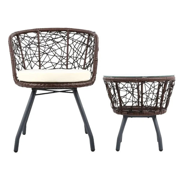 Gardeon Outdoor Patio Chair and Table - Brown Deals499
