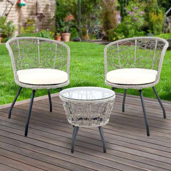 Gardeon Outdoor Patio Chair and Table - Grey Deals499