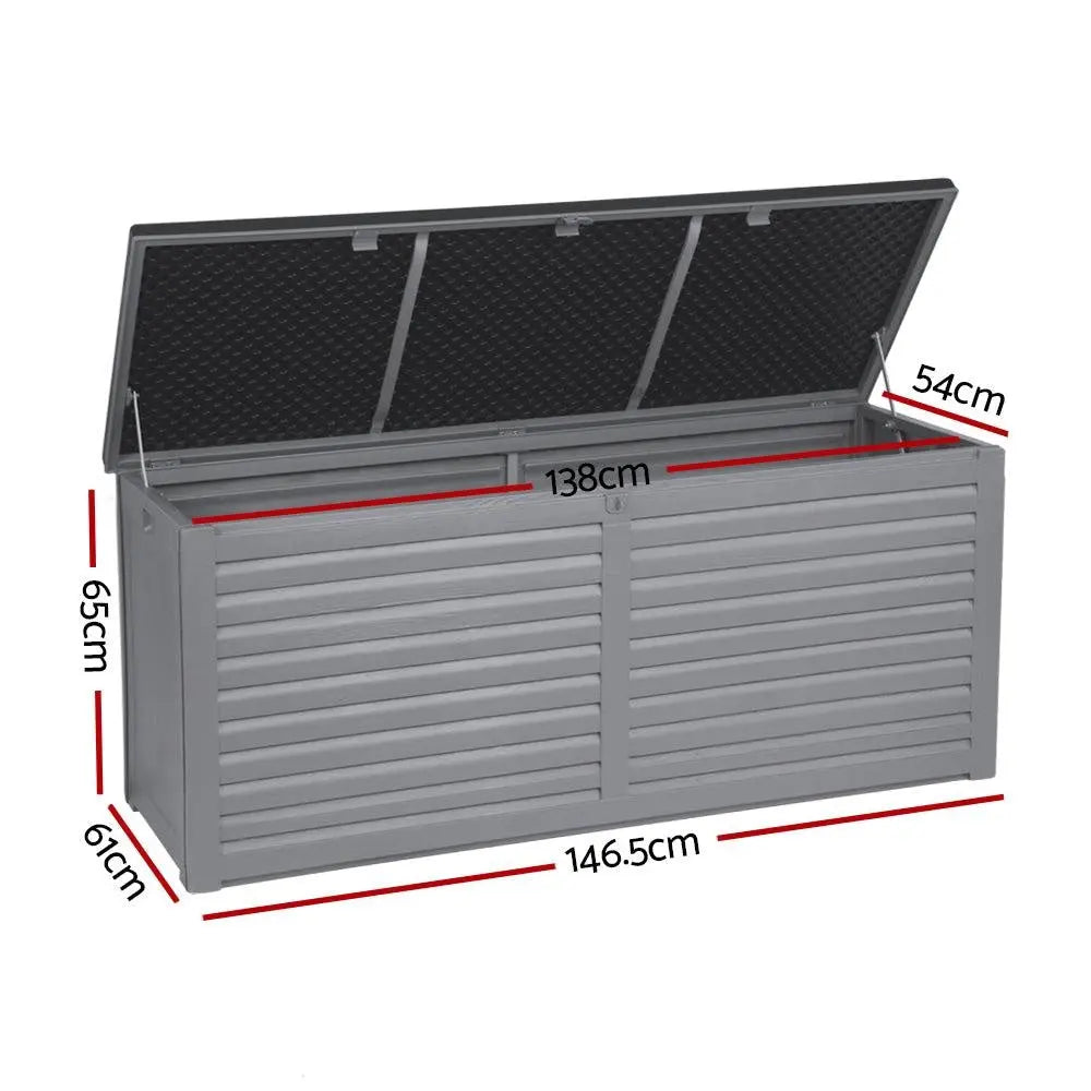 Gardeon Outdoor Storage Box 490L Bench Seat Indoor Garden Toy Tool Sheds Chest Deals499