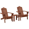 Gardeon Outdoor Sun Lounge Beach Chairs Table Setting Wooden Adirondack Patio Chair Brown Deals499