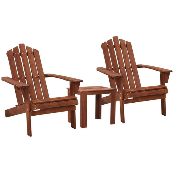 Gardeon Outdoor Sun Lounge Beach Chairs Table Setting Wooden Adirondack Patio Chair Brown Deals499