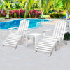 Gardeon Outdoor Sun Lounge Beach Chairs Table Setting Wooden Adirondack Patio Chair Deals499