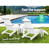 Gardeon Outdoor Sun Lounge Beach Chairs Table Setting Wooden Adirondack Patio Chair Deals499
