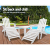 Gardeon Outdoor Sun Lounge Beach Chairs Table Setting Wooden Adirondack Patio Chair Deals499