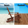 Gardeon Outdoor Sun Lounge Beach Chairs Table Setting Wooden Adirondack Patio Lounges Chair Deals499