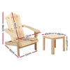 Gardeon Outdoor Sun Lounge Beach Chairs Table Setting Wooden Adirondack Patio Natural Wood Chair Deals499