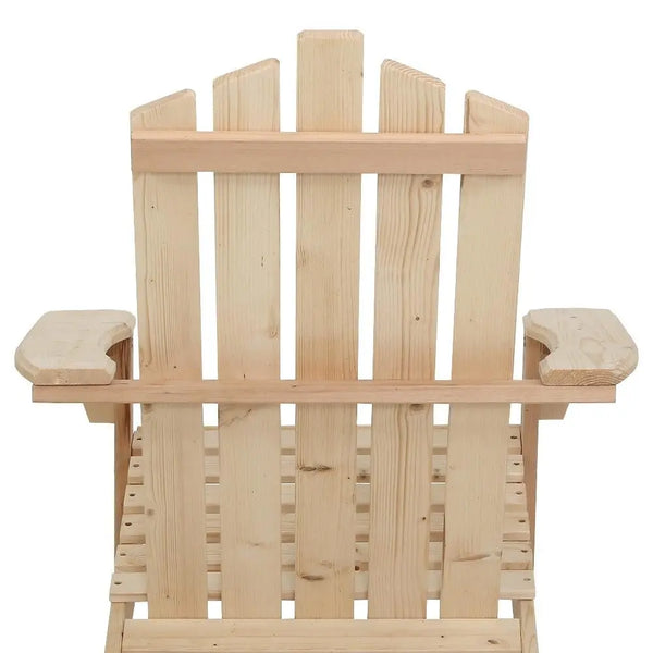 Gardeon Outdoor Sun Lounge Beach Chairs Table Setting Wooden Adirondack Patio Natural Wood Chair Deals499