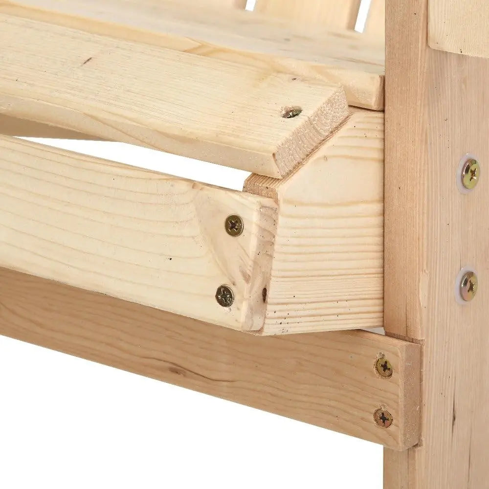 Gardeon Outdoor Sun Lounge Beach Chairs Table Setting Wooden Adirondack Patio Natural Wood Chair Deals499