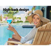Gardeon Outdoor Sun Lounge Beach Chairs Table Setting Wooden Adirondack Patio Natural Wood Chair Deals499
