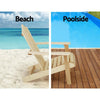 Gardeon Outdoor Sun Lounge Beach Chairs Table Setting Wooden Adirondack Patio Natural Wood Chair Deals499