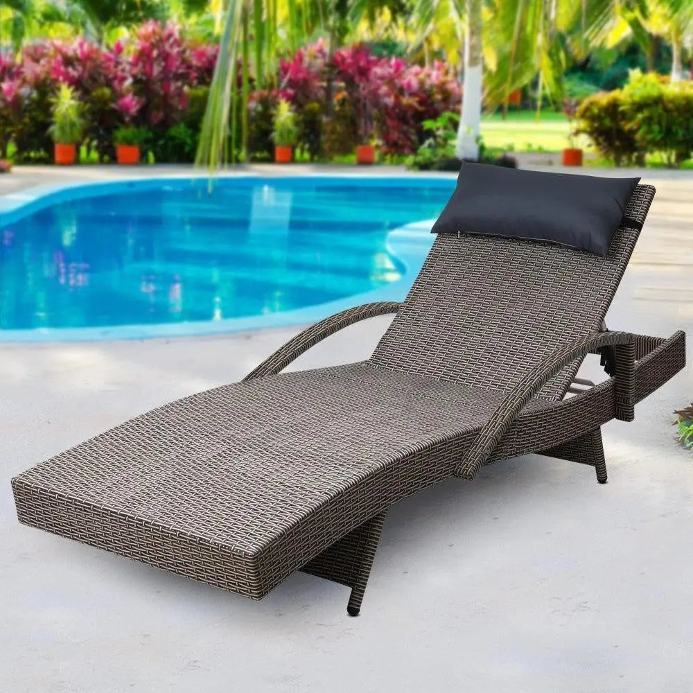 Gardeon Outdoor Sun Lounge Furniture Day Bed Wicker Pillow Sofa Set Deals499
