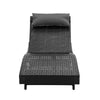 Gardeon Outdoor Sun Lounge Setting Wicker Lounger Day Bed Rattan Patio Furniture Black Deals499