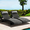 Gardeon Outdoor Sun Lounge Setting Wicker Lounger Day Bed Rattan Patio Furniture Black Deals499