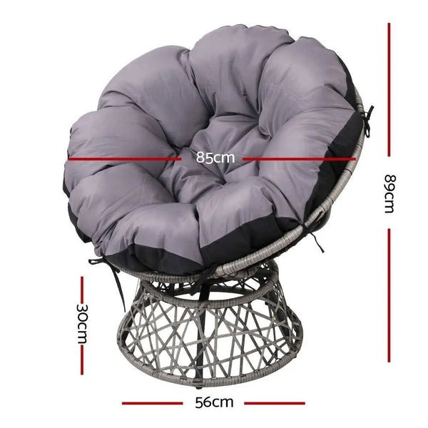 Gardeon Papasan Chair - Grey Deals499