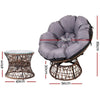 Gardeon Papasan Chair and Side Table - Brown Deals499
