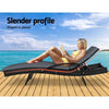 Gardeon Set of 2 Outdoor Sun Lounge Chair with Cushion - Black Deals499