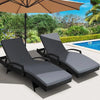 Gardeon Set of 2 Outdoor Sun Lounge Chair with Cushion - Black Deals499