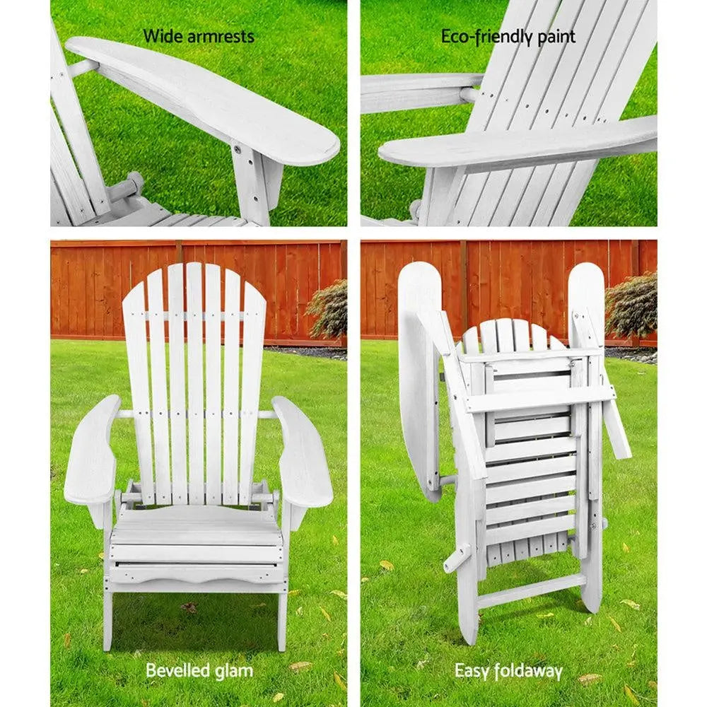 Gardeon Set of 2 Outdoor Sun Lounge Chairs Patio Furniture Lounger Beach Chair Adirondack Deals499