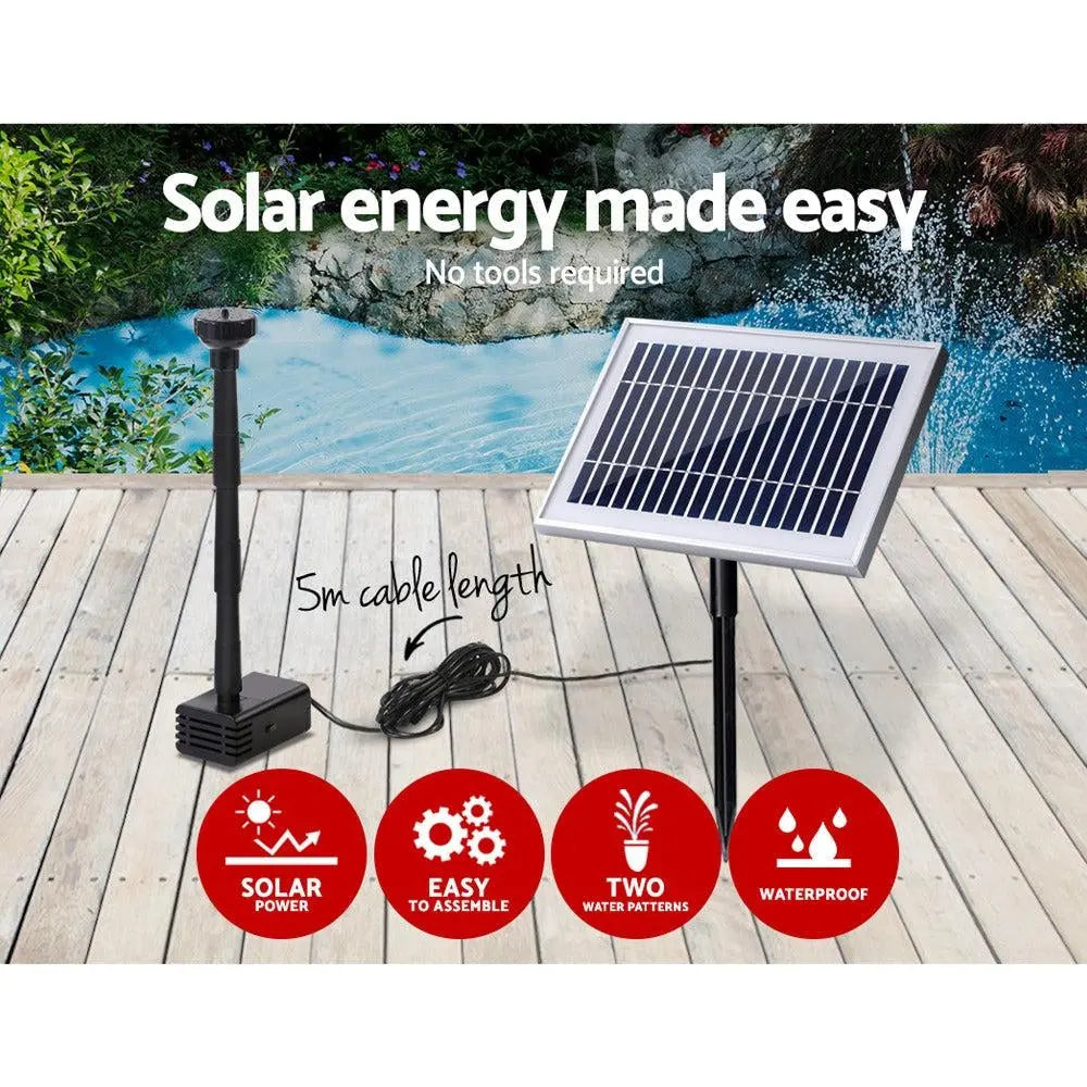 Gardeon Solar Pond Pump Powered Water Outdoor Submersible Fountains Filter 4.6FT Deals499
