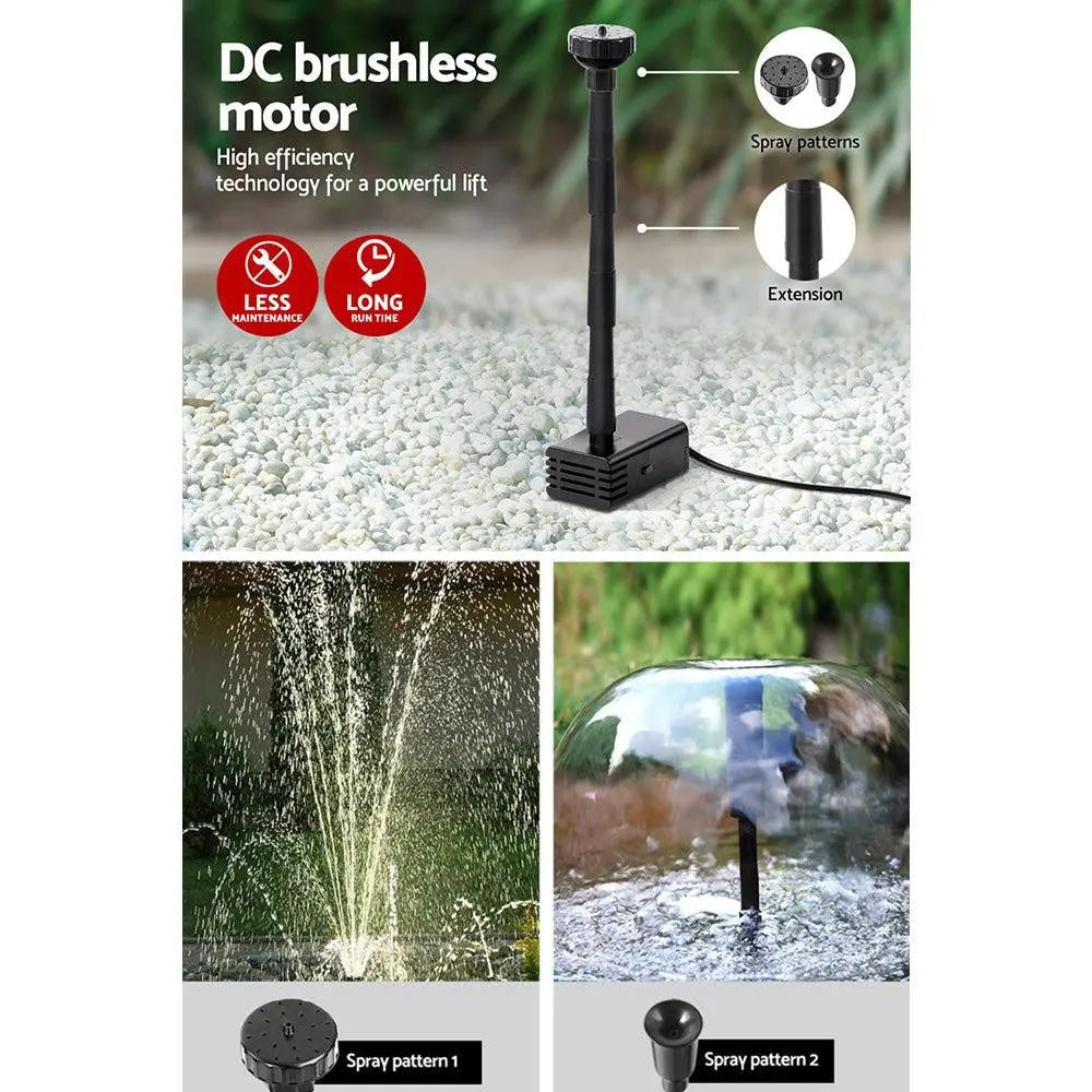 Gardeon Solar Pond Pump Powered Water Outdoor Submersible Fountains Filter 4.6FT Deals499