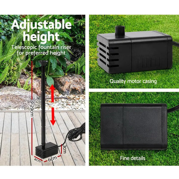 Gardeon Solar Pond Pump Water Fountain Outdoor Powered Submersible Filter 4FT Deals499