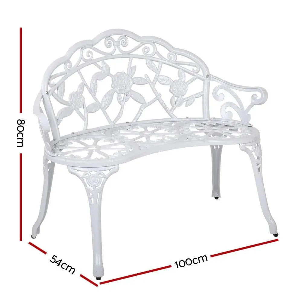 Gardeon Victorian Garden Bench White Deals499