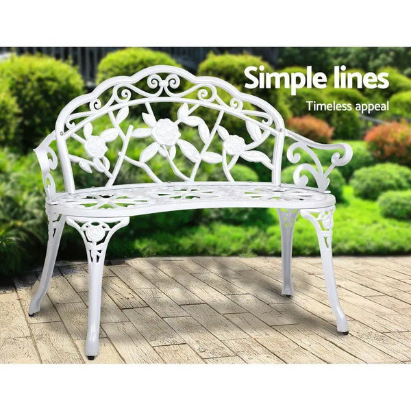 Gardeon Victorian Garden Bench White Deals499