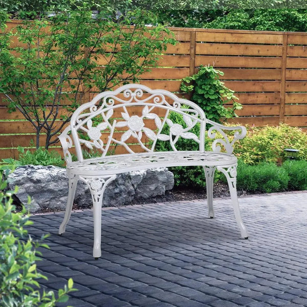 Gardeon Victorian Garden Bench White Deals499