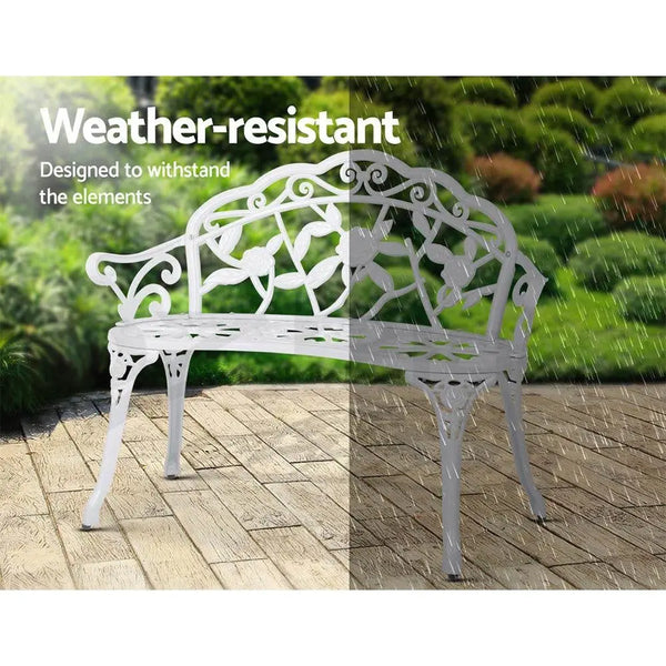 Gardeon Victorian Garden Bench White Deals499