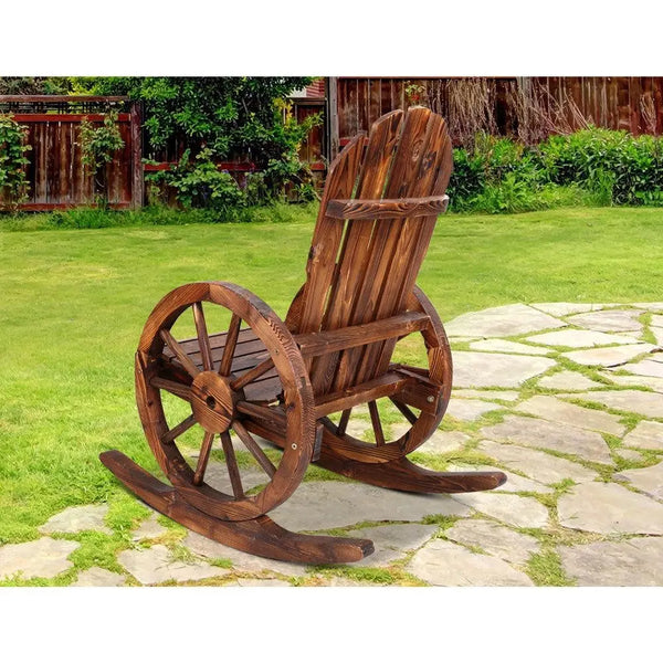 Gardeon Wagon Wheels Rocking Chair - Brown Deals499