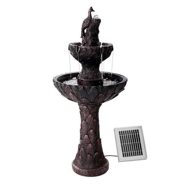 Gardeon Water Solar Fountain Outdoor Bird Bath Peacock Cascading Deals499