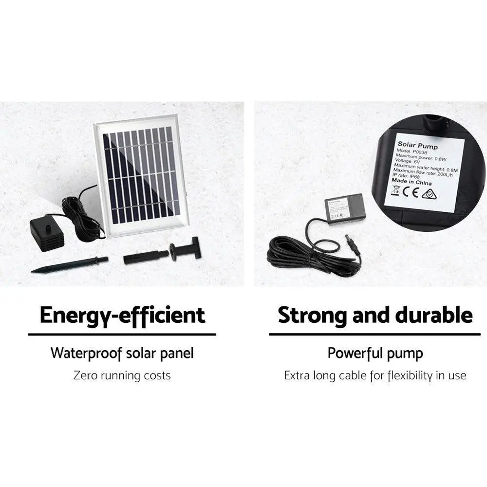 Gardeon Water Solar Fountain Outdoor Bird Bath Peacock Cascading Deals499