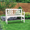 Gardeon Wooden Garden Bench 2 Seat Patio Furniture Timber Outdoor Lounge Chair White Deals499