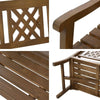 Gardeon Wooden Garden Bench 3 Seat Patio Furniture Timber Outdoor Lounge Chair Natural Deals499