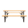 Gardeon Wooden Outdoor Foldable Bench Set - Natural Deals499