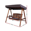 Gardeon Wooden Swing Chair Garden Bench Canopy 3 Seater Outdoor Furniture Deals499