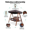 Gardeon Wooden Swing Chair Garden Bench Canopy 3 Seater Outdoor Furniture Deals499