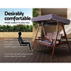 Gardeon Wooden Swing Chair Garden Bench Canopy 3 Seater Outdoor Furniture Deals499