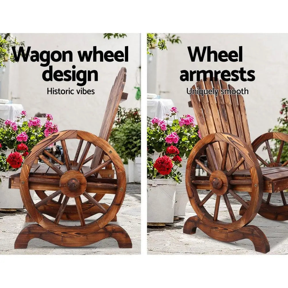 Gardeon Wooden Wagon Chair Outdoor Deals499