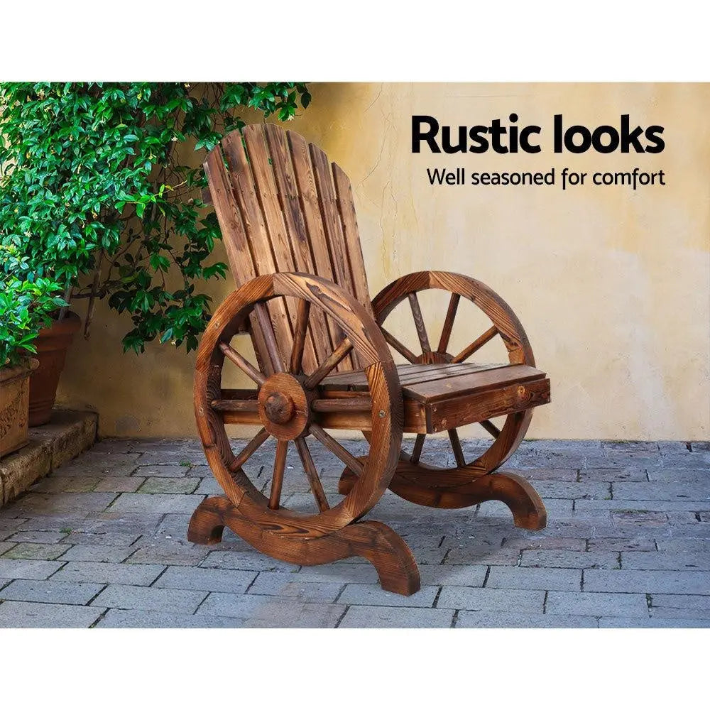 Gardeon Wooden Wagon Chair Outdoor Deals499