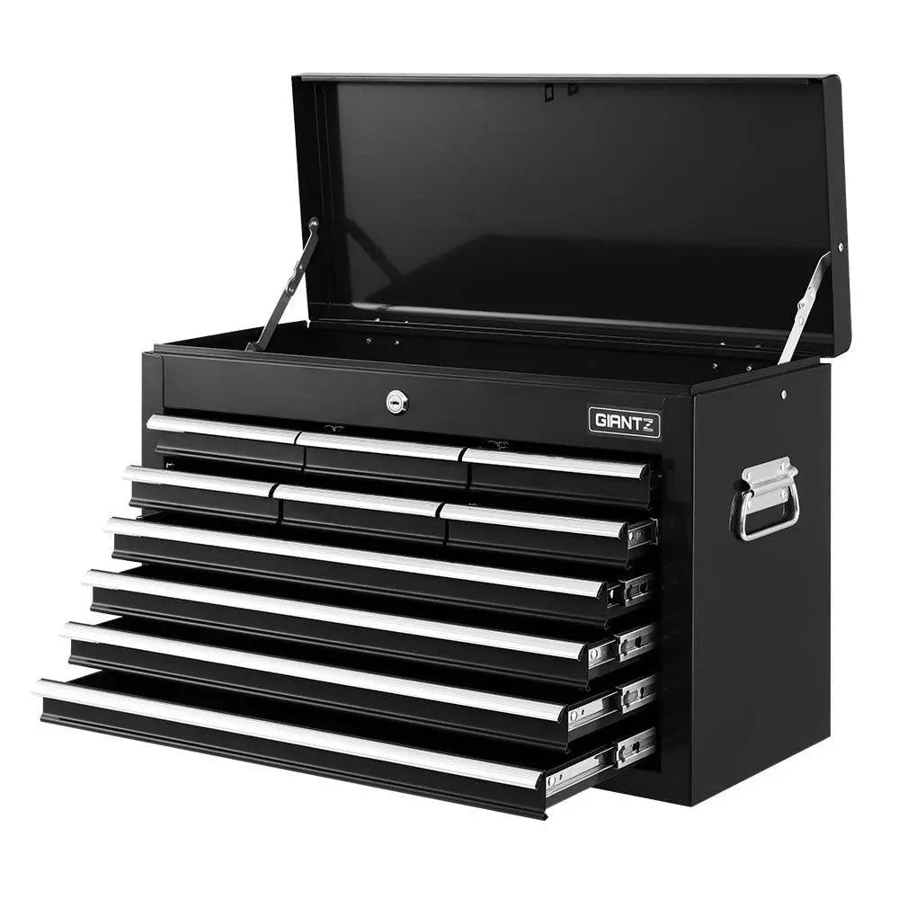 Giantz 10-Drawer Tool Box Chest Cabinet Garage Storage Toolbox Black Deals499