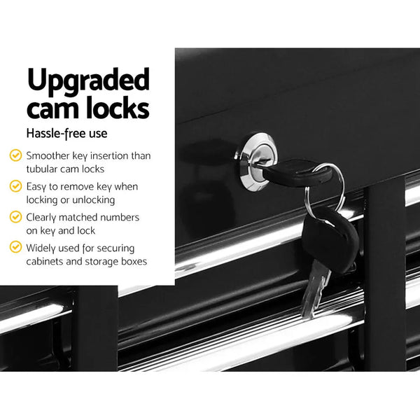 Giantz 10-Drawer Tool Box Chest Cabinet Garage Storage Toolbox Black Deals499