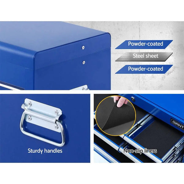 Giantz 10-Drawer Tool Box Chest Cabinet Garage Storage Toolbox Blue Deals499