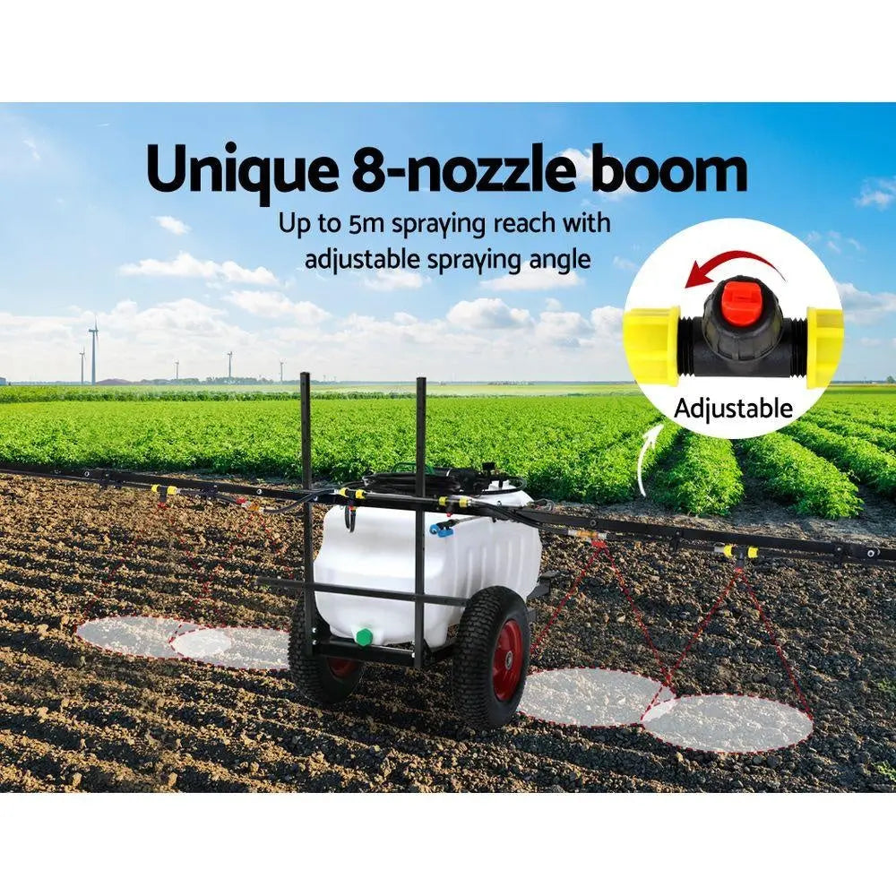 Giantz 100L ATV Weed Sprayer 5M Boom Trailer Spot Spray Tank Farm Pump Deals499